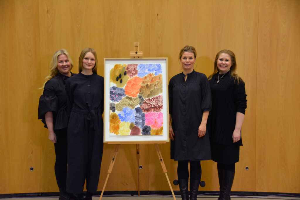 Kuvassa vasemmalta Mari Tauler, Aino-Maija Metsola, Miia Liesegang ja Suvi Innilä