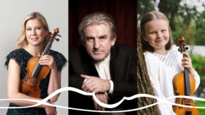 Paholaisen viulu -konsertissa esiintyvät Elina Vähälä, Barry Douglas ja Lilja Haatainen.